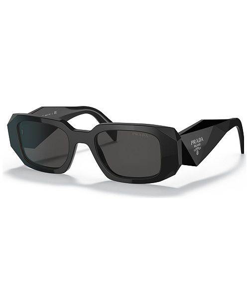 PRADA Symbole Rectangular Women's Sunglasses PR 17WS Women's Fashion Shoes & Accessories