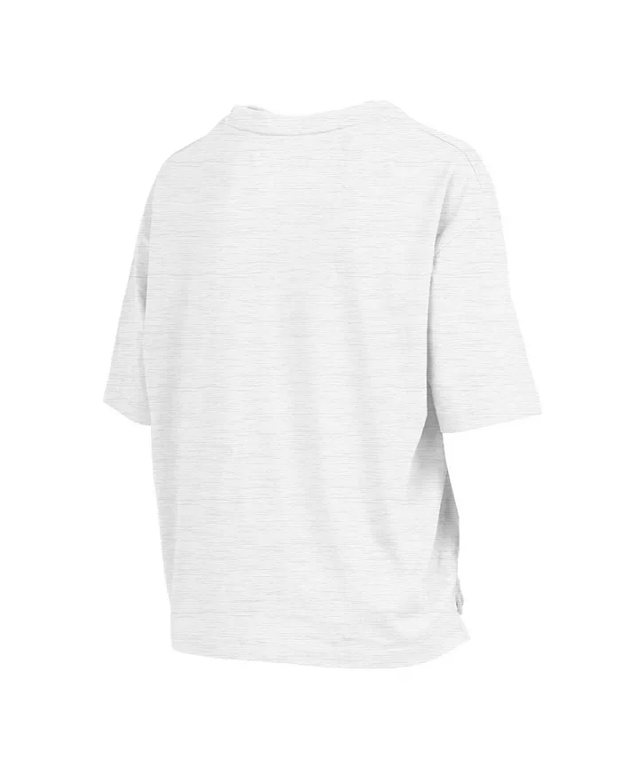 Pressbox Women's White Ohio State Buckeyes Harmony Oversized T-Shirt Sports Fan Shop