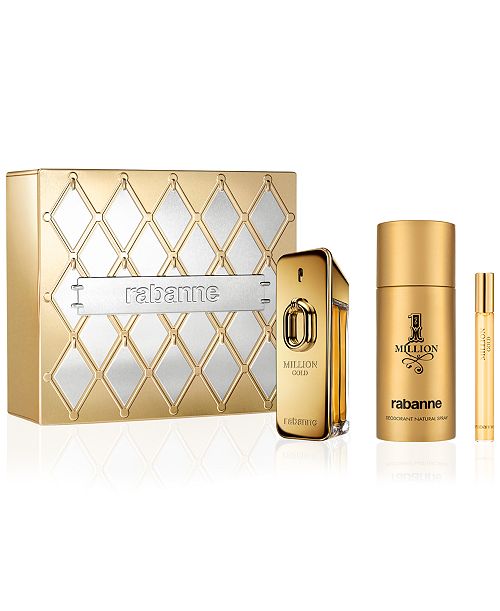 Rabanne Men's 3-Pc. Million Gold Eau de Parfum Intense Gift Set Beauty Rabanne Men's 3-Pc. Million Gold Eau de Parfum Intense Gift Set Beauty