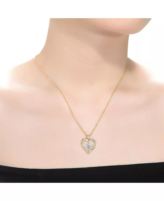 Rachel Glauber Radiant 14K Gold-Plated Birthstone Pendant Necklace Jewelry & Watches