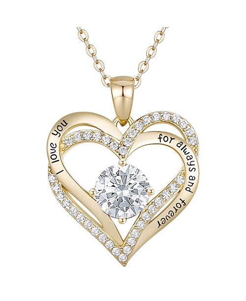 Rachel Glauber Radiant 14K Gold-Plated Birthstone Pendant Necklace Jewelry & Watches