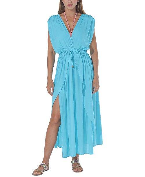 Raviya Front-Slit Cover-Up Dress Women's Fashion Shoes & Accessories