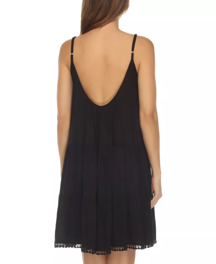 Raviya Women's Tiered Sleeveless Cover-Up Dress Women's Fashion Shoes & Accessories