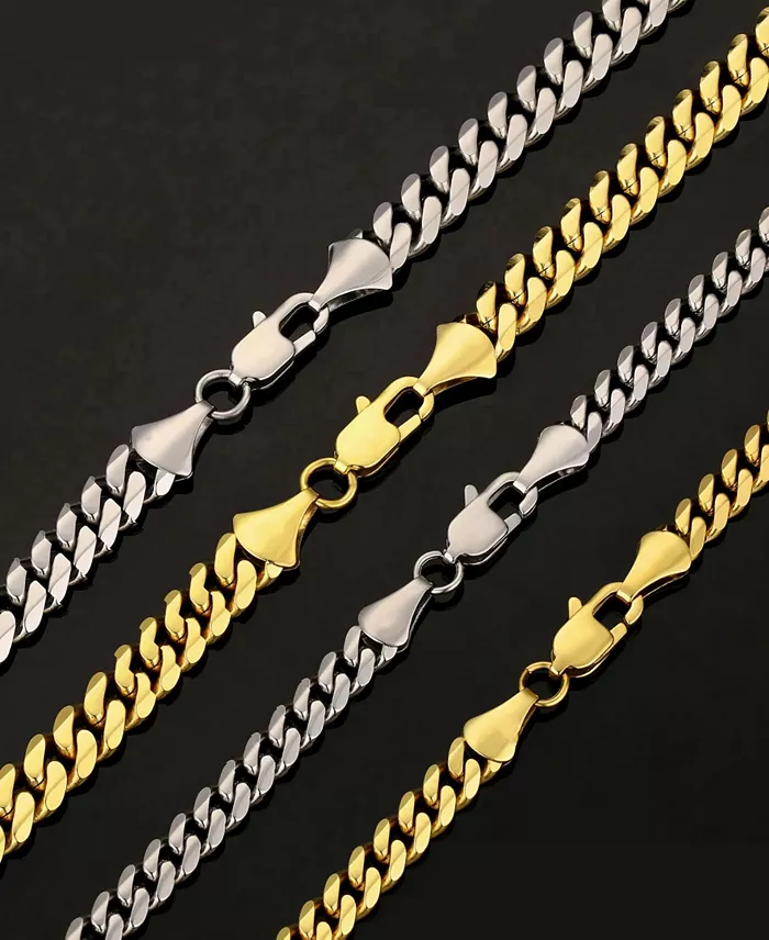 Rhona Sutton Silver Miami Cuban 5MM Stainless Steel Chain Necklace Jewelry & Watches