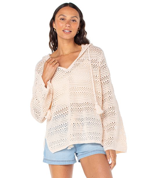 Roxy Juniors' Hippie Love Cotton-Blend Relaxed Sweater Juniors'
