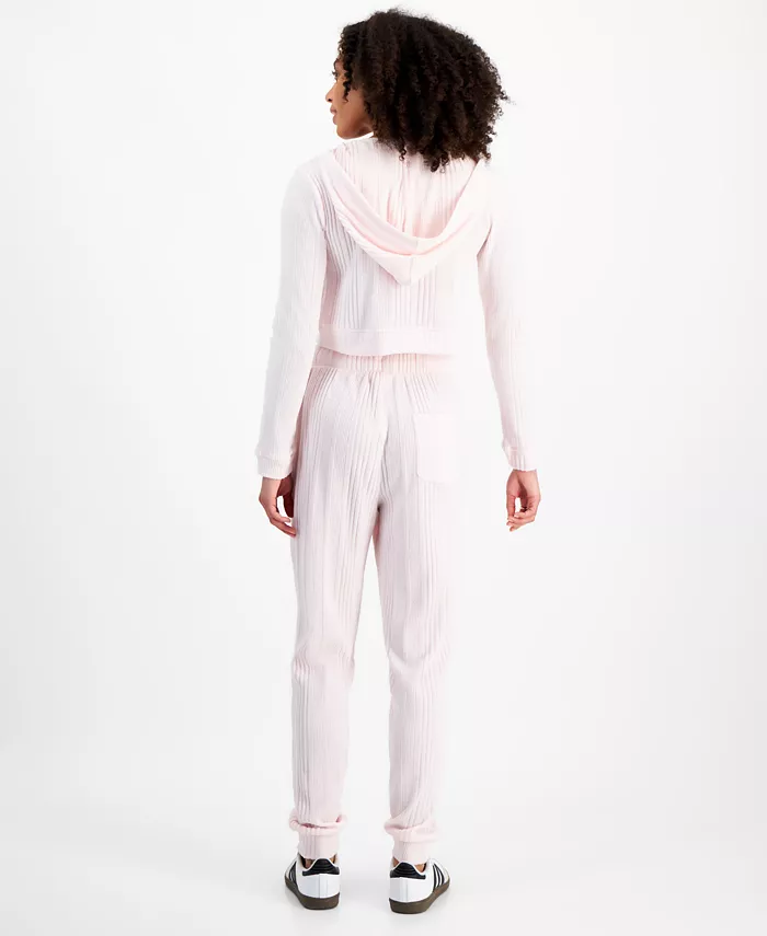 Self Esteem Zippered Hoodie & Ribbed Jogger Pants Juniors'