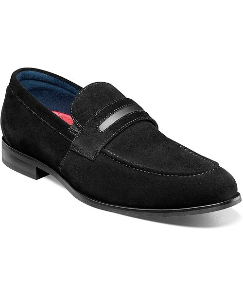 Stacy Adams Men's Burke Moc Toe Saddle Slip On Shoes Men's Shoes