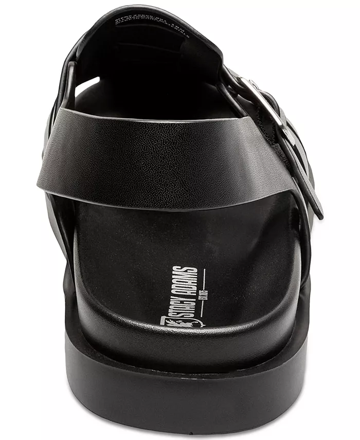 Stacy Adams Men's Montego Slingback Faux-Leather Buckle Sandals Men's Shoes