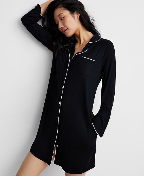 State of Day Women's Notch Collar Sleepshirt XS-3X Created for Macy's Women's Fashion Shoes & Accessories