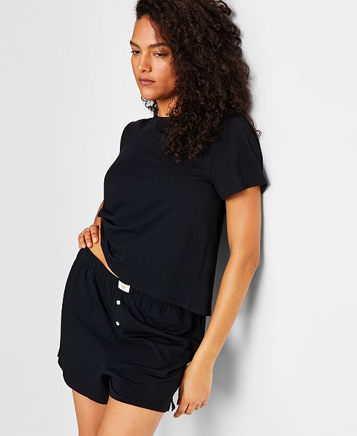 State of Day Women's Short-Sleeve Boxer Pajama Set XS-3X Exclusively at Macy's Women's Fashion Shoes & Accessories