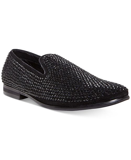 Steve Madden Men's Caviar Rhinestone Smoking Slipper Men's Shoes