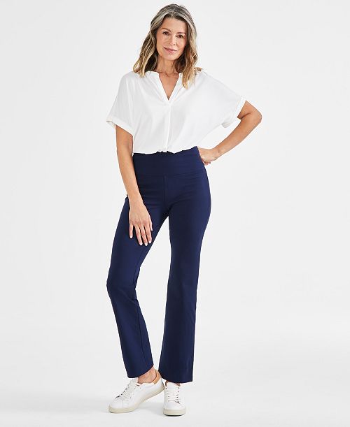 Style & Co Women's High-Rise Bootcut Leggings Created for Macy's Women's Fashion Shoes & Accessories