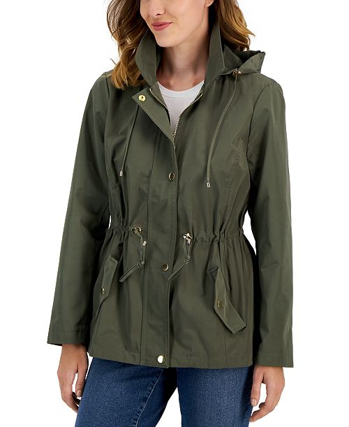 Style & Co Women's Hooded Anorak Created for Macy's Women's Fashion Shoes & Accessories