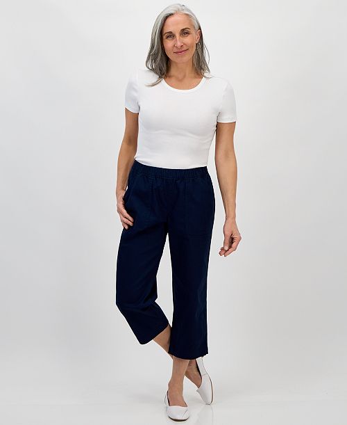 Style & Co Women's Mid-Rise Pull-On Capri Pants Regular & Petite Exclusively at Macy's Women's Fashion Shoes & Accessories