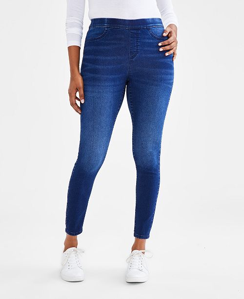 Style & Co Women's Mid-Rise Pull-On Jeggings Created for Macy's Women's Fashion Shoes & Accessories