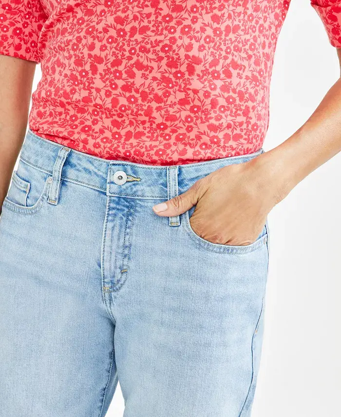 Style & Co Women's Mid-Rise Relaxed Girlfriend Jeans Created For Macy's Women's Fashion Shoes & Accessories
