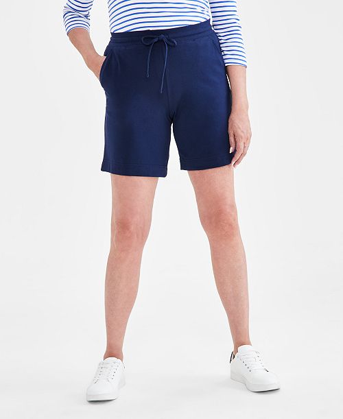 Style & Co Women's Mid Rise Sweatpant Shorts Created for Macy's Women's Fashion Shoes & Accessories