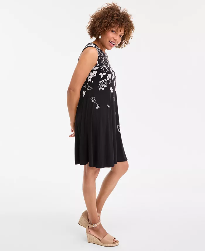 Style & Co Women's Printed Sleeveless Flip-Flop Dress Exclusively At Macy's Women's Fashion Shoes & Accessories