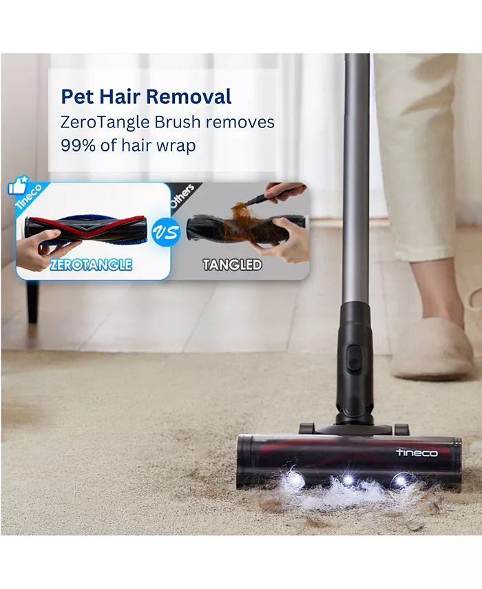 Tineco GO Pet Cordless Stick Vacuum With ZeroTangle Brush Technology Powder Blue (GO303) Home Appliances