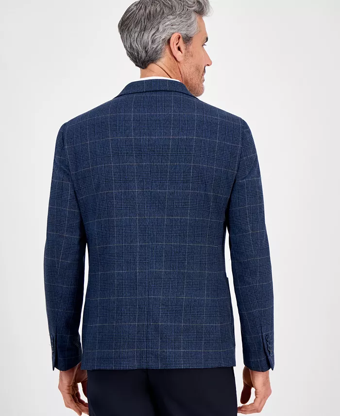 Tom Baine Men's Slim-Fit Plaid Stretch Sport Coat Men's Fashion & Accessories