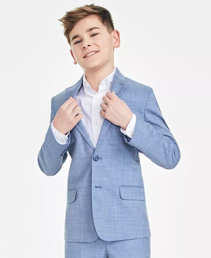 Tommy Hilfiger Big Boys Modern-Fit Stretch Sharkskin Suit Jacket Kids