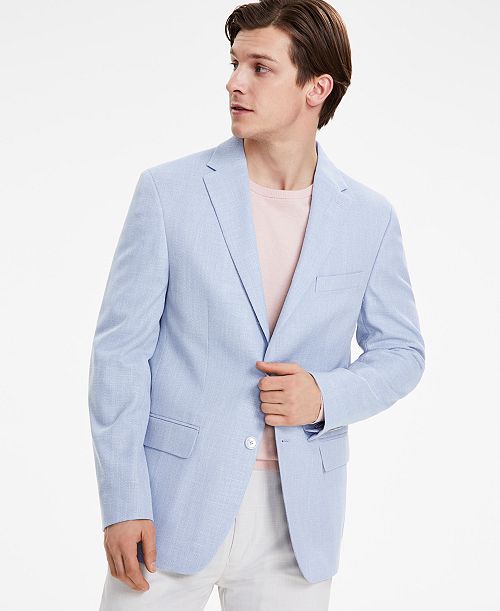 Tommy Hilfiger Men's Blue Solid Modern-Fit Sport Coat Men's Fashion & Accessories