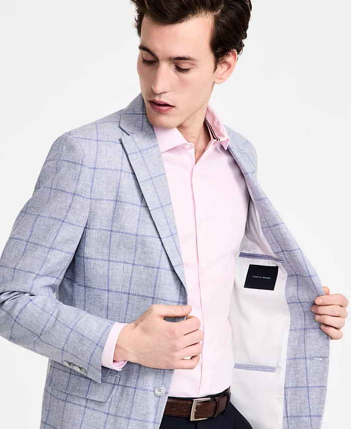 Tommy Hilfiger Men's Modern-Fit Plaid Sport Coat Men's Fashion & Accessories