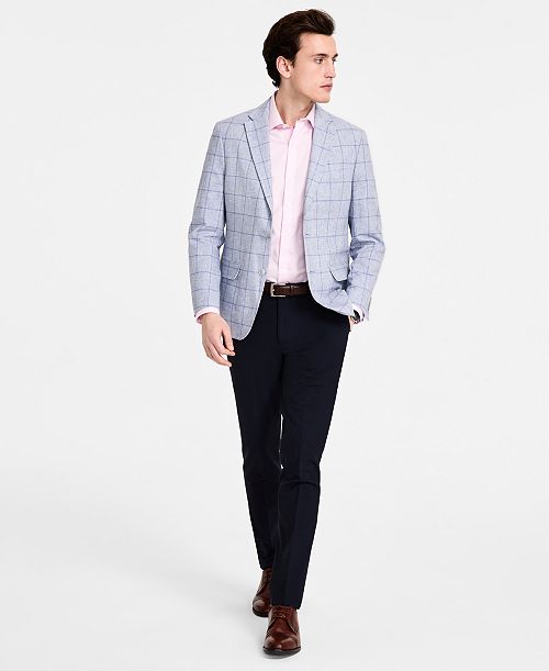 Tommy Hilfiger Men's Modern-Fit Plaid Sport Coat Men's Fashion & Accessories