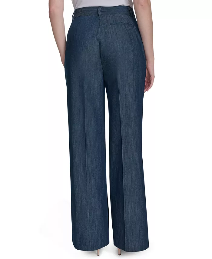 Tommy Hilfiger Women's Denim Bootcut-Leg Sailor Pants Women's Fashion Shoes & Accessories