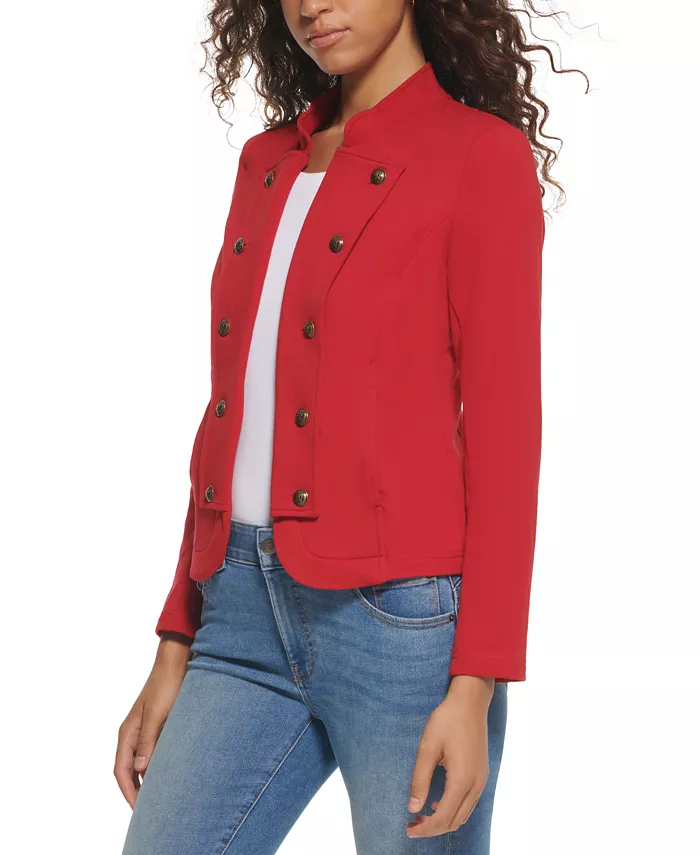 Tommy Hilfiger Women's Military Band Jacket Women's Fashion Shoes & Accessories