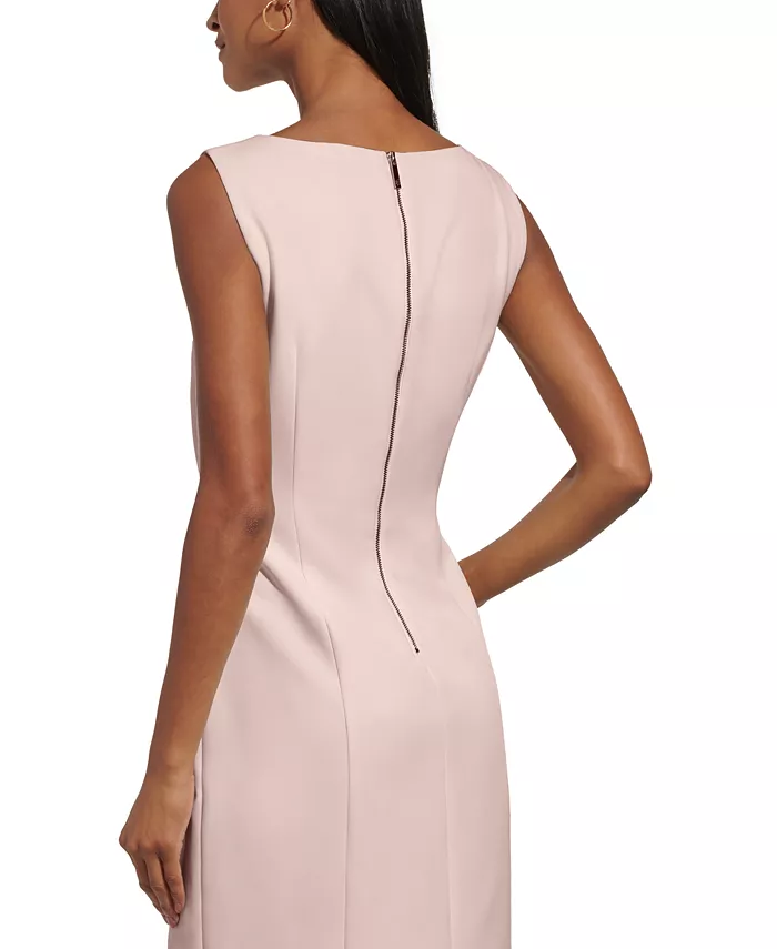 Tommy Hilfiger Women’s Sleeveless Sheath Knee-length Dress Women's Fashion Shoes & Accessories