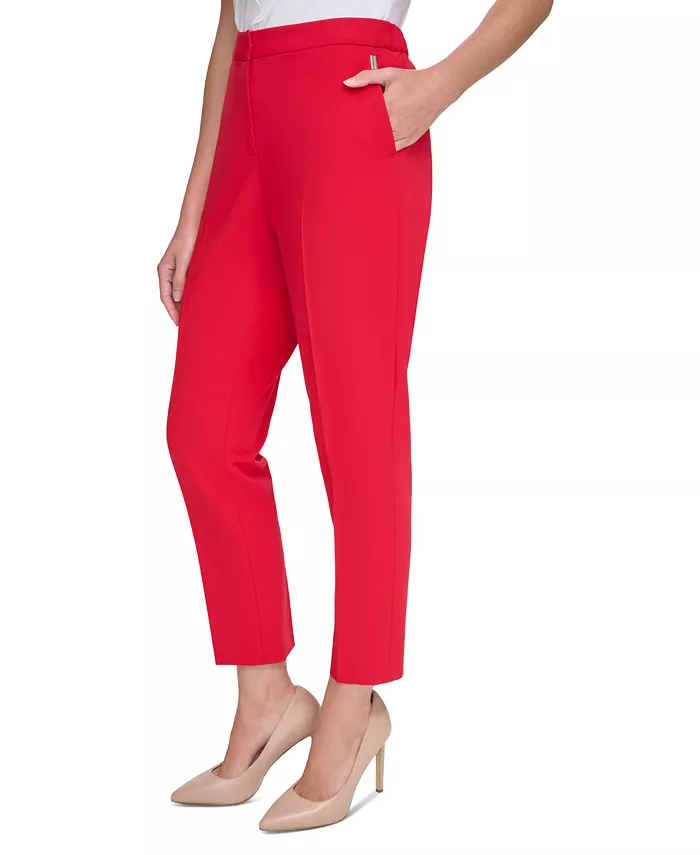 Tommy Hilfiger Women's Sloane Slim-Leg Ankle Pants Women's Fashion Shoes & Accessories