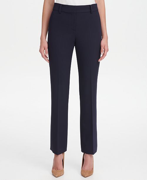 Tommy Hilfiger Women’s Sutton Boot-Leg Trousers Women's Fashion Shoes & Accessories