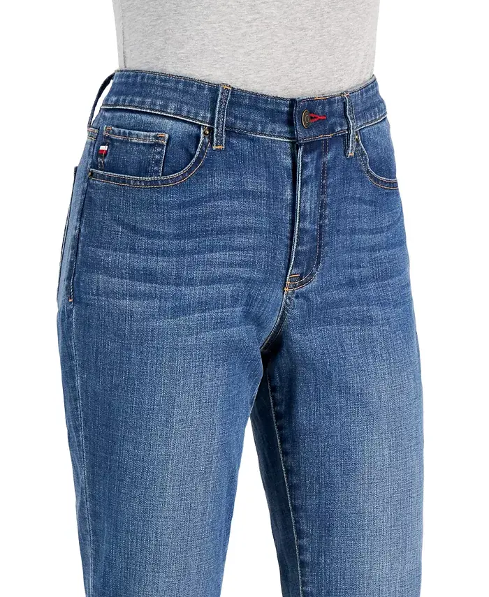 Tommy Hilfiger Women's Tribeca TH Flex Straight-Leg Jeans Women's Fashion Shoes & Accessories
