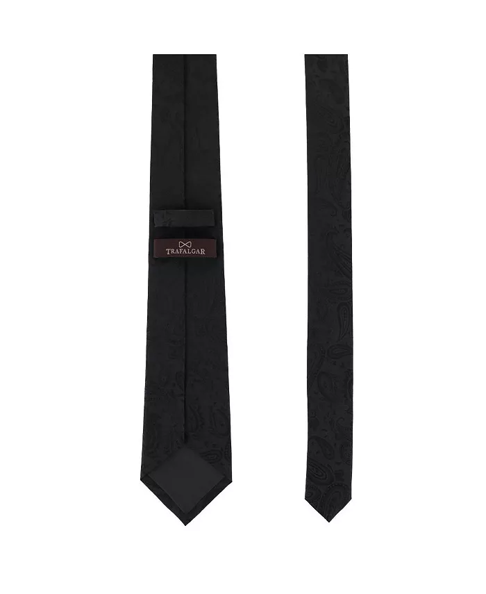 TRAFALGAR Men's Banbury Tone On Tone Paisley Silk Necktie Men's Fashion & Accessories