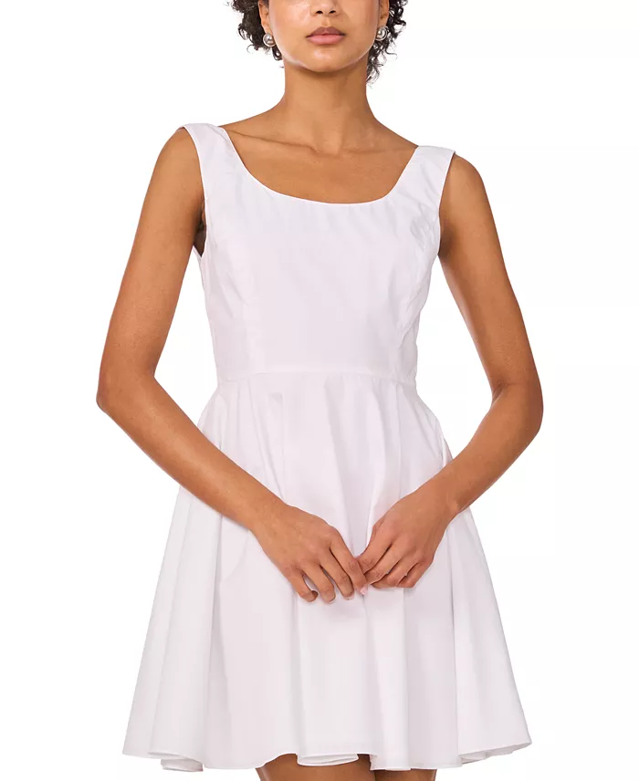 1.STATE Women's Cotton Cutwork Mini Dress Women's Fashion Shoes & Accessories