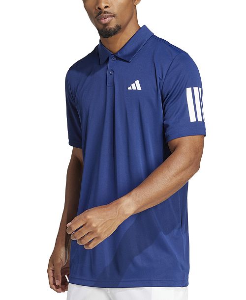 adidas Men's 3-Stripes Short Sleeve Performance Club Tennis Polo Shirt Men's Fashion & Accessories