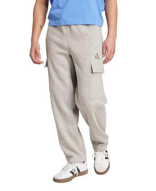 adidas Men's ALL Season Fleece Loose Cargo Open Hem Pants Men's Fashion & Accessories