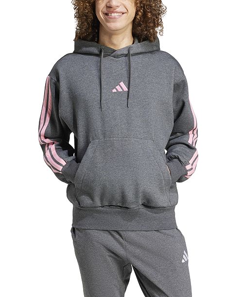 adidas Men's Essential Three Stripes Fleece Hoodie Men's Fashion & Accessories