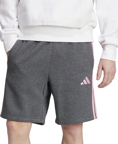adidas Men's Essential Three Stripes Fleece Shorts Men's Fashion & Accessories