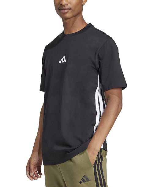 adidas Men's Essential Three-Stripes Single Jersey T-Shirt Men's Fashion & Accessories