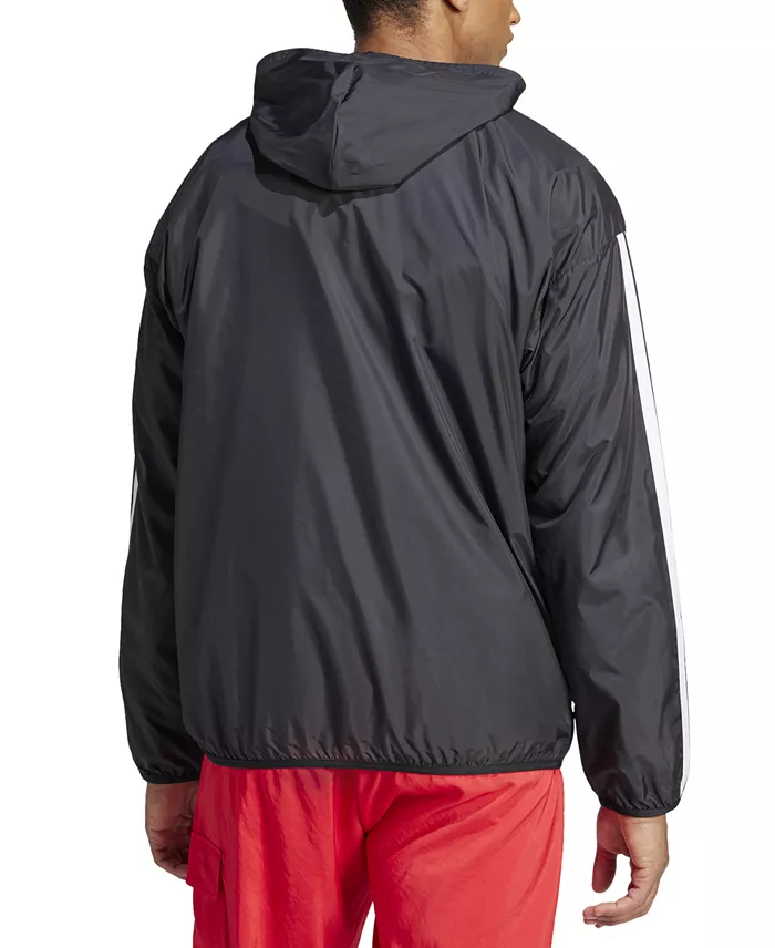Adidas Men's Essential Three-Stripes Woven Windbreaker Men's Fashion & Accessories