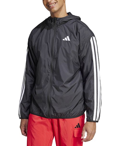 adidas Men's Essential Three-Stripes Woven Windbreaker Men's Fashion & Accessories