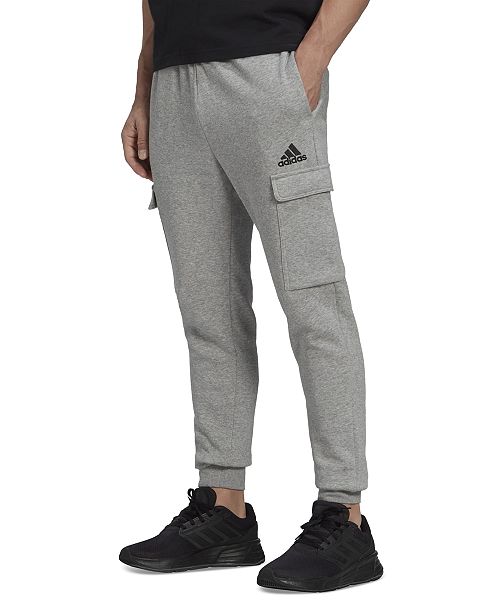 adidas Men's Essentials Regular Tapered-Fit Fleece Cargo Joggers Men's Fashion & Accessories