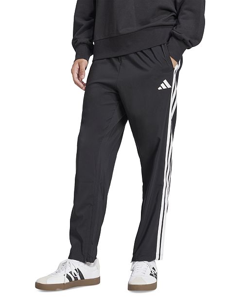 adidas Men's Stanford Essential Three-Stripes Open Hem Track Pants Men's Fashion & Accessories