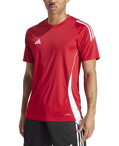adidas Men's Tiro 24 Slim-fit Performance 3-Stripes Jersey Men's Fashion & Accessories