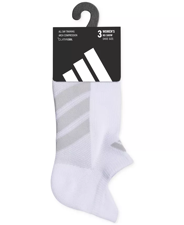 Adidas Women's 3-Pk. All Day Training No Show Socks Women's Fashion Shoes & Accessories