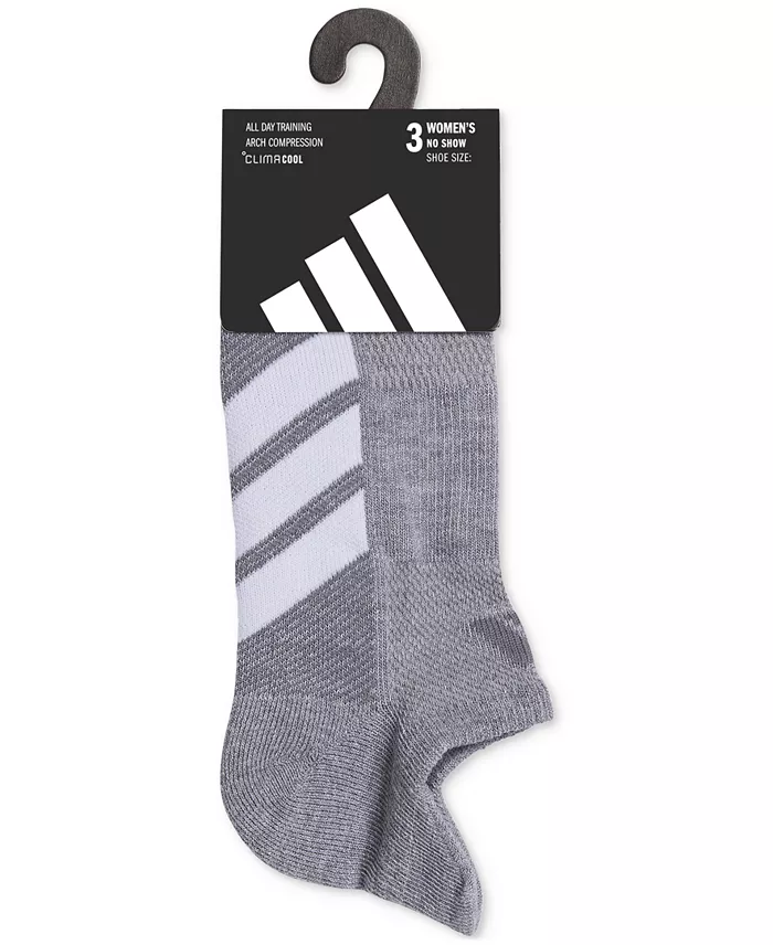 Adidas Women's 3-Pk. All Day Training No Show Socks Women's Fashion Shoes & Accessories