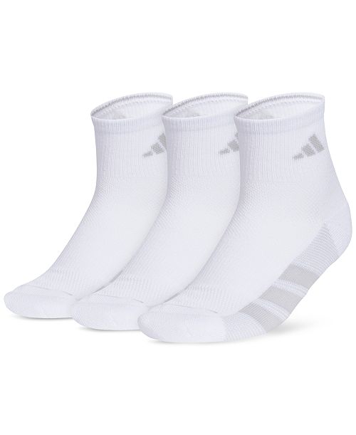 adidas Women's 3-Pk. All Day Training Quarter Socks Women's Fashion Shoes & Accessories