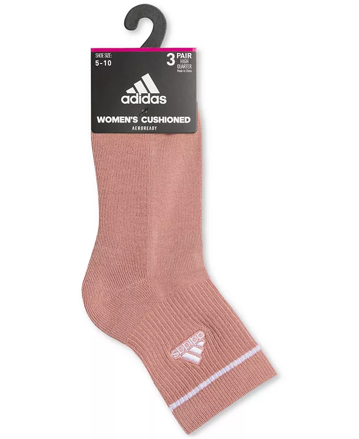 Adidas Women's 3-Pk. Cushioned Sport 2.0 High Quarter Socks 5159148A Women's Fashion Shoes & Accessories
